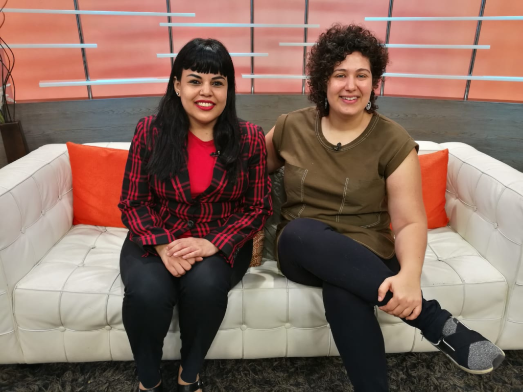 Integrantes fundadoras de la colectiva en program a de TV